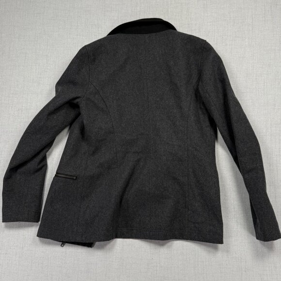 Vans Pike Moto Wool Blend Jacket Charcoal Gray Full Zip Front Size L Large - Picture 2 of 15